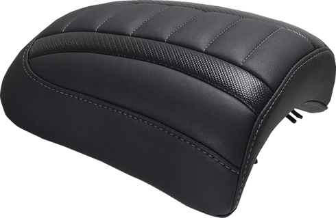 MUSTANG Padded Passenger Seat Cowl - Deluxe - Gunmetal Stitch - FLT/FLH '23-'25 88610GM
