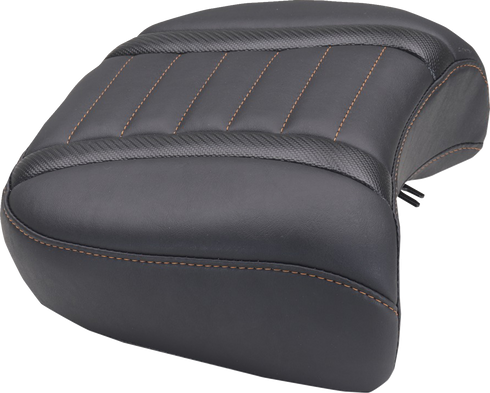 MUSTANG Deluxe Passenger Seat - Wide - Mandarin Orange Stitch - FLT/FLH '23-'25 88420MO