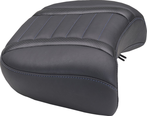 MUSTANG Deluxe Passenger Seat - Wide - Sky Blue Stitch - FLT/FLH '23-'25 88420SB
