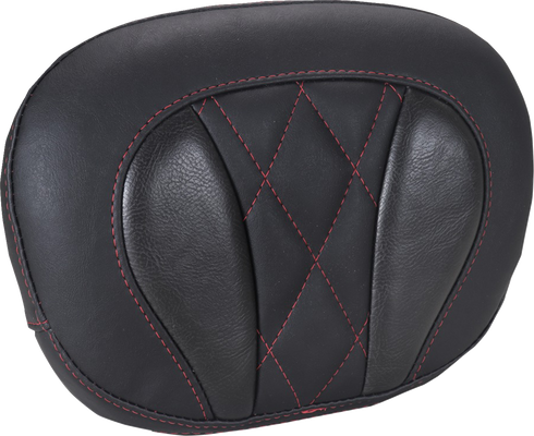 MUSTANG Deluxe Sissy Bar Pad - Diamond - Dark Cherry Stitch - FLT/FLH '23-'25 88450DC