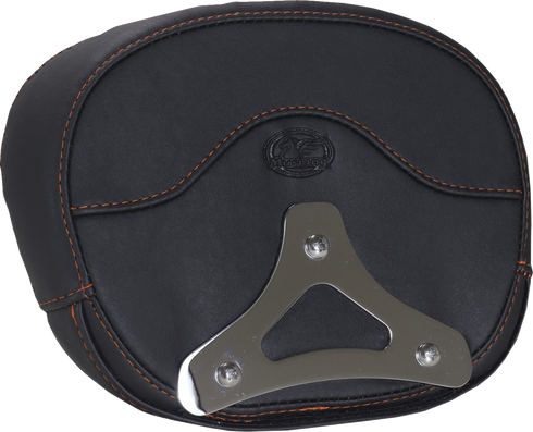 MUSTANG Deluxe Sissy Bar Pad - Diamond - Mandarin Orange Stitch - FLT/FLH '23-'25 88450MO