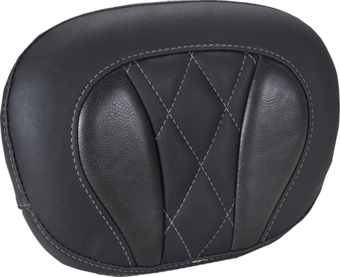 MUSTANG Deluxe Sissy Bar Pad - Diamond - Gunmetal Stitch - FLT/FLH '23-'25 88450GM