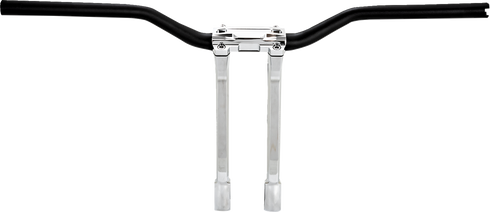 PERFORMANCE MACHINE (PM) Phatbar & Riser Kit - Internal Wiring/Gauge Mount Holes - 11-1/2" - Chrome 0208-2197M-CH