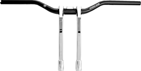 PERFORMANCE MACHINE (PM) Phatbar & Riser Kit - Internal Wiring/Gauge Mount Holes - 11-1/2" - Chrome 0208-2197M-CH