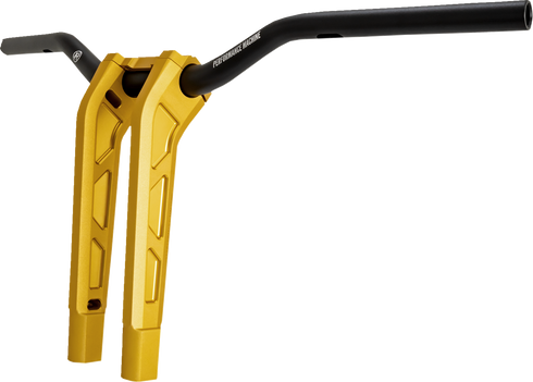 PERFORMANCE MACHINE (PM) Phatbar & Riser Kit - Internal Wiring/Gauge Mount Holes - 11-1/2" - Gold Ops 0208-2197M-SMG