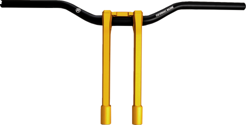 PERFORMANCE MACHINE (PM) Phatbar & Riser Kit - Internal Wiring/Gauge Mount Holes - 11-1/2" - Gold Ops 0208-2197M-SMG