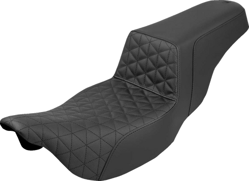 SADDLEMEN Extended Reach Step-Up Seat - Tri-Gripper - Black - FLH/FLT '08-'24 808-07B-180