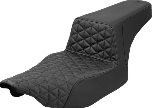 SADDLEMEN Extended Step-Up Seat - Tri-Gripper - Black - FLH/FLT '23-'25 823-07-180