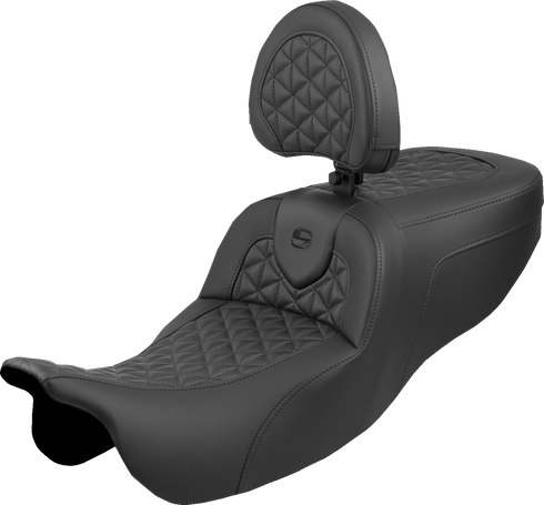 SADDLEMEN Roadsofa™ Seat - with Backrest - Tri-Gripper - FLRT/FLTRT '15-'25 815-07-210B0