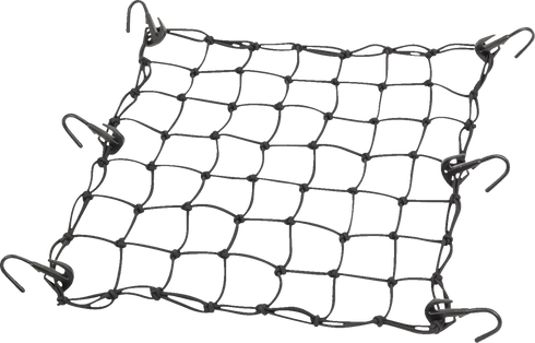 MOOSE OFFROAD Cargo Net - Adjustable - 15" x 15" - Black 50152-NM