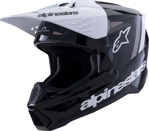 ALPINESTARS SM3 Helmet - Radium - Gloss Black/White/Gray - Large 8300826-1546-L