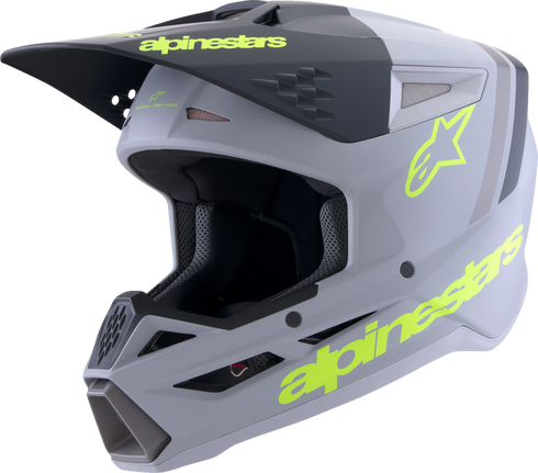 ALPINESTARS SM3 Helmet - Radium - Matte Gray/Black/Yellow Fluo - XS 8300826-9510-XS