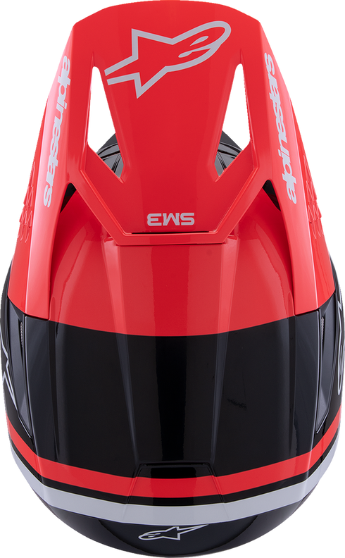 ALPINESTARS SM3 Helmet - Radium - Gloss Black/Red Fluo/White - 2XL 8300826-1553-XXL