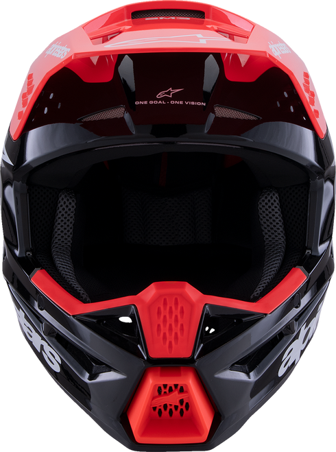 ALPINESTARS SM3 Helmet - Radium - Gloss Black/Red Fluo/White - 2XL 8300826-1553-XXL