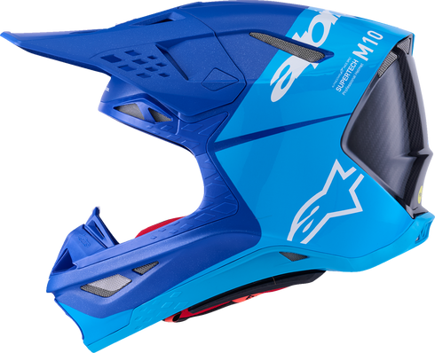 ALPINESTARS Supertech M10 Helmet - Flood - MIPS? - Blue/Black Carbon - XS 8301023-7282-XS
