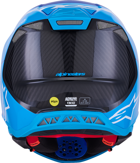 ALPINESTARS Supertech M10 Helmet - Flood - MIPS? - Blue/Black Carbon - Small 8301023-7282-S
