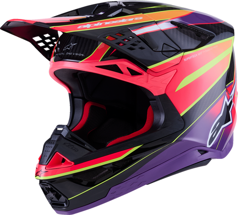 ALPINESTARS Supertech M10 Helmet - MIPS? - Era - Gloss Pink/Violet/Yellow Fluo - Medium 8301223-3145-M