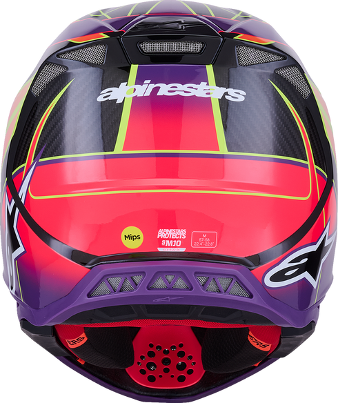 ALPINESTARS Supertech M10 Helmet - MIPS? - Era - Gloss Pink/Violet/Yellow Fluo - Large 8301223-3145-L
