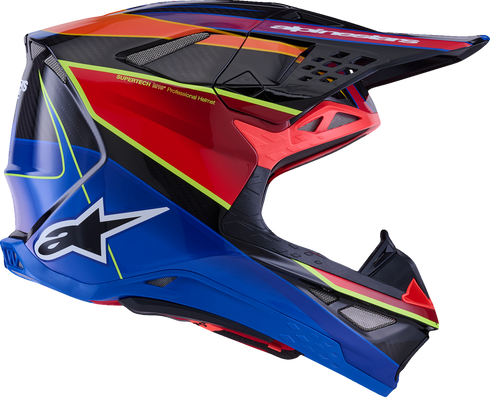 ALPINESTARS Supertech M10 Helmet - MIPS? - Era - Gloss Blue/Red/Yellow Fluo - XS 8301223-7356-XS