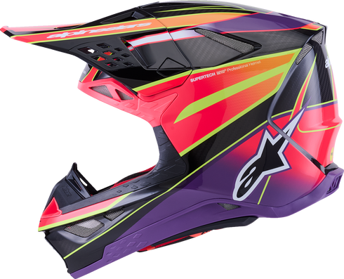 ALPINESTARS Supertech M10 Helmet - MIPS? - Era - Gloss Pink/Violet/Yellow Fluo - 2XL 8301223-3145-XXL