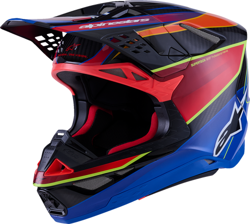 ALPINESTARS Supertech M10 Helmet - MIPS? - Era - Gloss/Blue/Red/Yellow Fluo - Large 8301223-7356-L