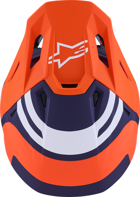 ALPINESTARS SM7 Helmet - Core - Matte Orange/Blue - XS 8301826-408-XS