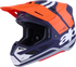 ALPINESTARS SM7 Helmet - Core - Matte Orange/Blue - Medium 8301826-408-M