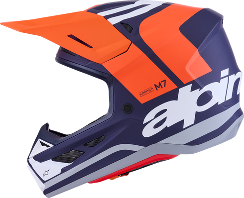 ALPINESTARS SM7 Helmet - Core - Matte Orange/Blue - XL 8301826-408-XL