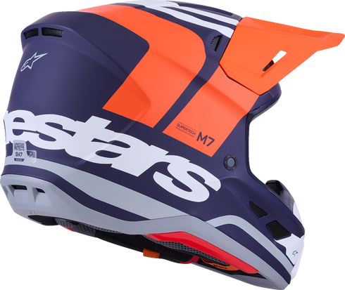 ALPINESTARS SM7 Helmet - Core - Matte Orange/Blue - XL 8301826-408-XL