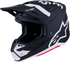 ALPINESTARS SM7 Helmet - Dasher - Matte Black/White - Large 8302226-1121-L