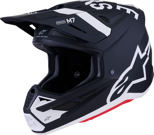 ALPINESTARS SM7 Helmet - Dasher - Matte Black/White - 2XL 8302226-1121-XXL
