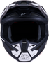 ALPINESTARS SM7 Helmet - Dasher - Matte Black/White - Large 8302226-1121-L