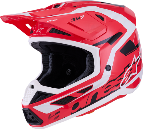 ALPINESTARS SM7 Helmet - Deed - Gloss Red/Black/White - Small 8302426-3139-S