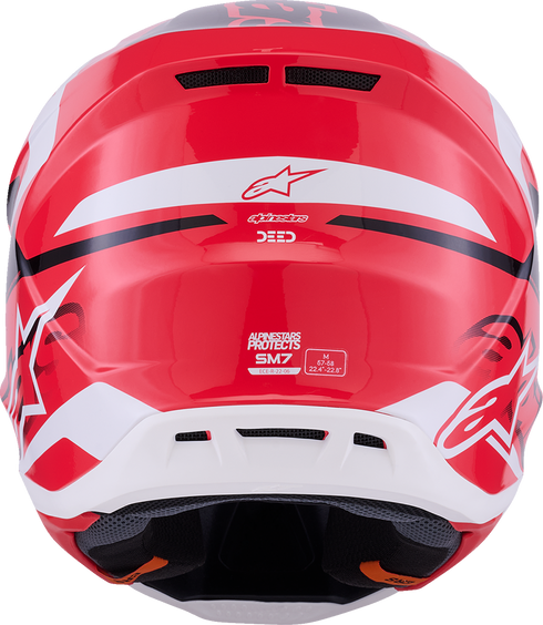 ALPINESTARS SM7 Helmet - Deed - Gloss Red/Black/White - 2XL 8302426-3139-XXL