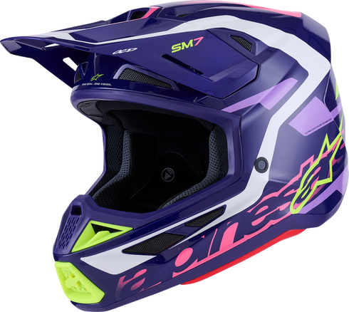 ALPINESTARS SM7 Helmet - Deed - Gloss Purple/Pink - Small 8302426-3142-S