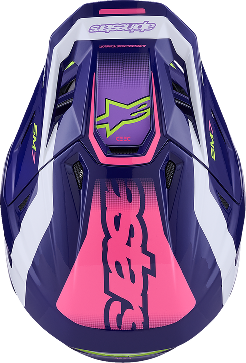 ALPINESTARS SM7 Helmet - Deed - Gloss Purple/Pink - Small 8302426-3142-S