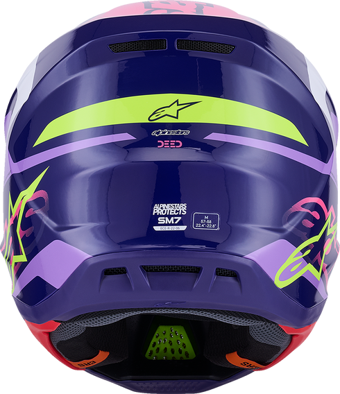 ALPINESTARS SM7 Helmet - Deed - Gloss Purple/Pink - XS 8302426-3142-XS