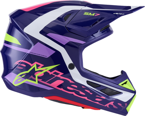 ALPINESTARS SM7 Helmet - Deed - Gloss Purple/Pink - Small 8302426-3142-S