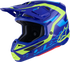 ALPINESTARS SM7 Helmet - Deed - Gloss Blue/Yellow Fluo - Large 8302426-7253-L