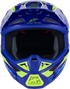 ALPINESTARS SM7 Helmet - Deed - Gloss Blue/Yellow Fluo - XL 8302426-7253-XL