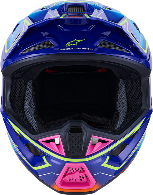 ALPINESTARS SM7 Helmet - Cast - Gloss/Blue/Pink/Yellow Fluo - Small 8302626-7254-S