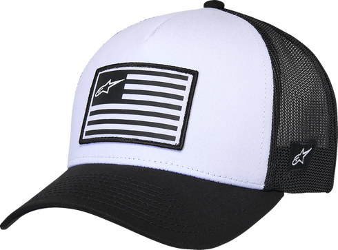 ALPINESTARS ALPINESTARS Flag Snapback Hat - White/Black 1211-81013-2010-OS - 2501-4452