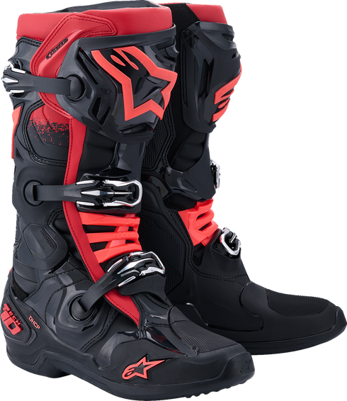 ALPINESTARS Tech 10 Boots - Black/Red - US 10 / EU 44.5 2010020-13-10