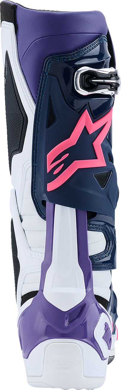 ALPINESTARS Tech 10 Boots - White/Violet/Navy/Pink Fluorescent - US 9 / EU 43 2010020-2780-9
