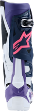 ALPINESTARS Tech 10 Boots - White/Violet/Navy/Pink Fluorescent - US 9 / EU 43 2010020-2780-9