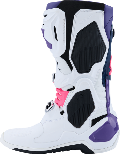 ALPINESTARS Tech 10 Boots - White/Violet/Navy/Pink Fluorescent - US 9 / EU 43 2010020-2780-9
