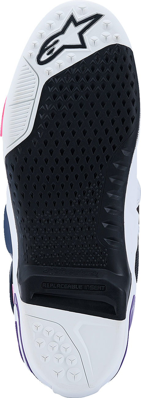 ALPINESTARS Tech 10 Boots - White/Violet/Navy/Pink Fluorescent - US 10 / EU 44.5 2010020-2780-10