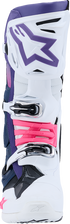 ALPINESTARS Tech 10 Boots - White/Violet/Navy/Pink Fluorescent - US 13 / EU 48 2010020-2780-13