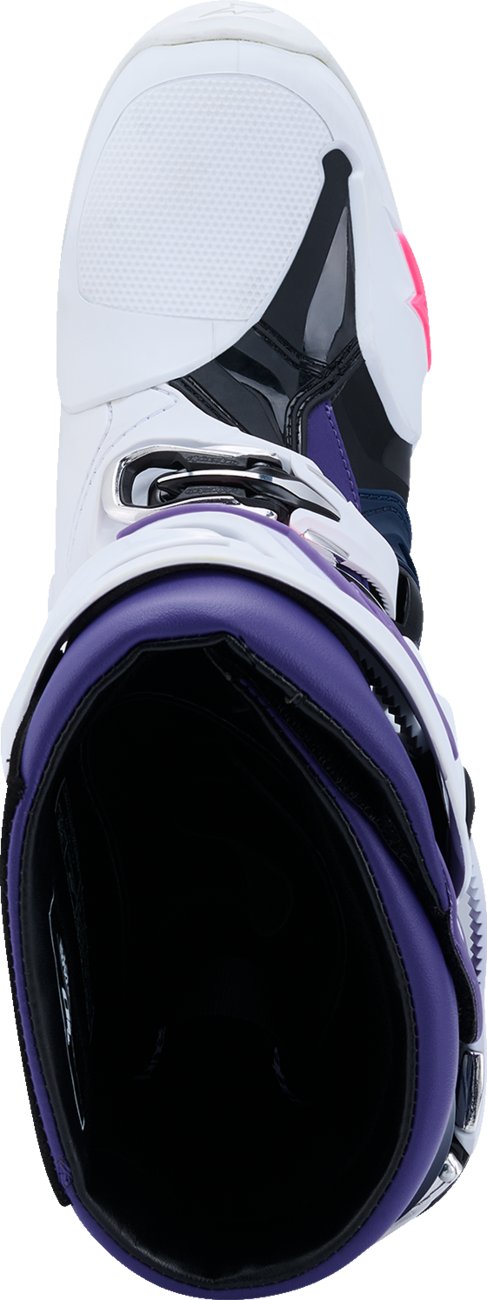 ALPINESTARS Tech 10 Boots - White/Violet/Navy/Pink Fluorescent - US 13 / EU 48 2010020-2780-13