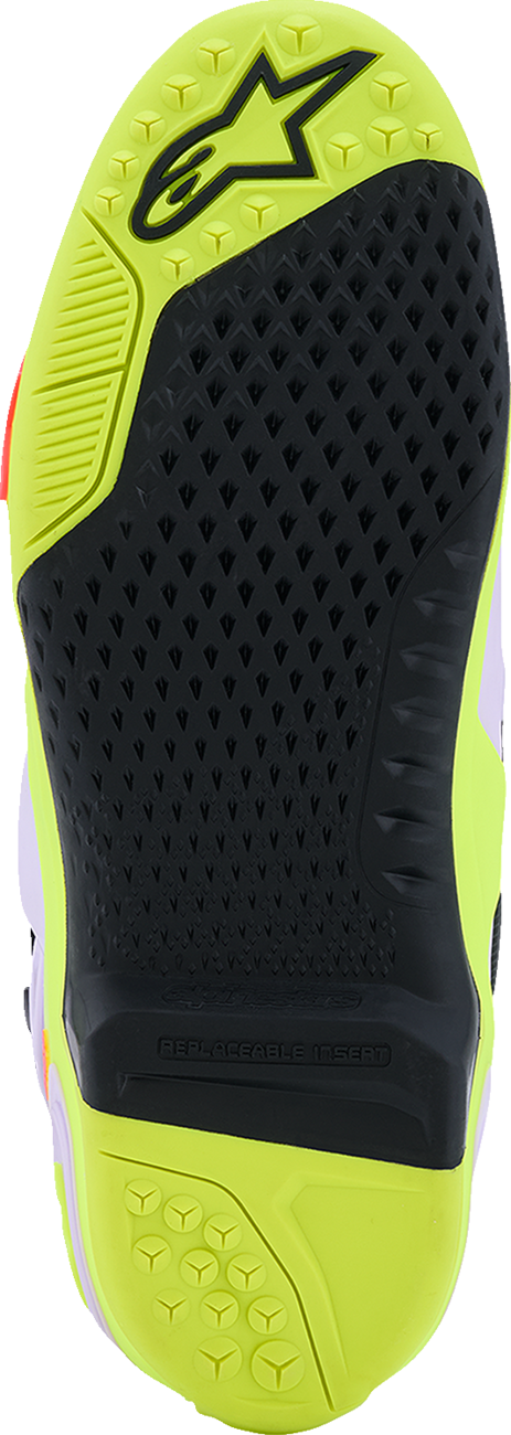 ALPINESTARS Tech 10 Supervented Boots - Purple/Fluorescent Yellow/Diva Pink - US 10 / EU 44.5 2010520-3150-10